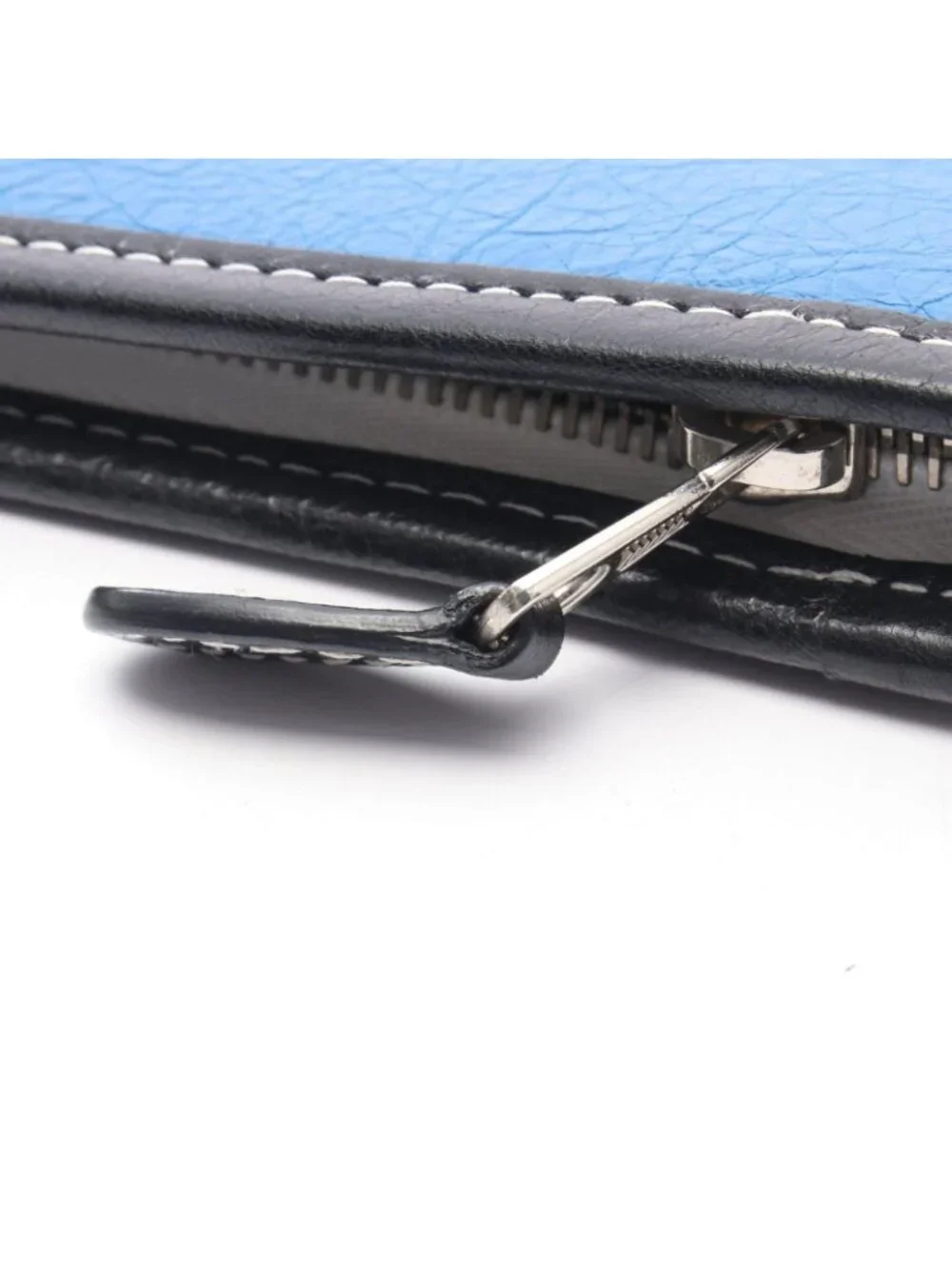 Balenciaga Clutch Bazar Bazaar Blue White Black Leather